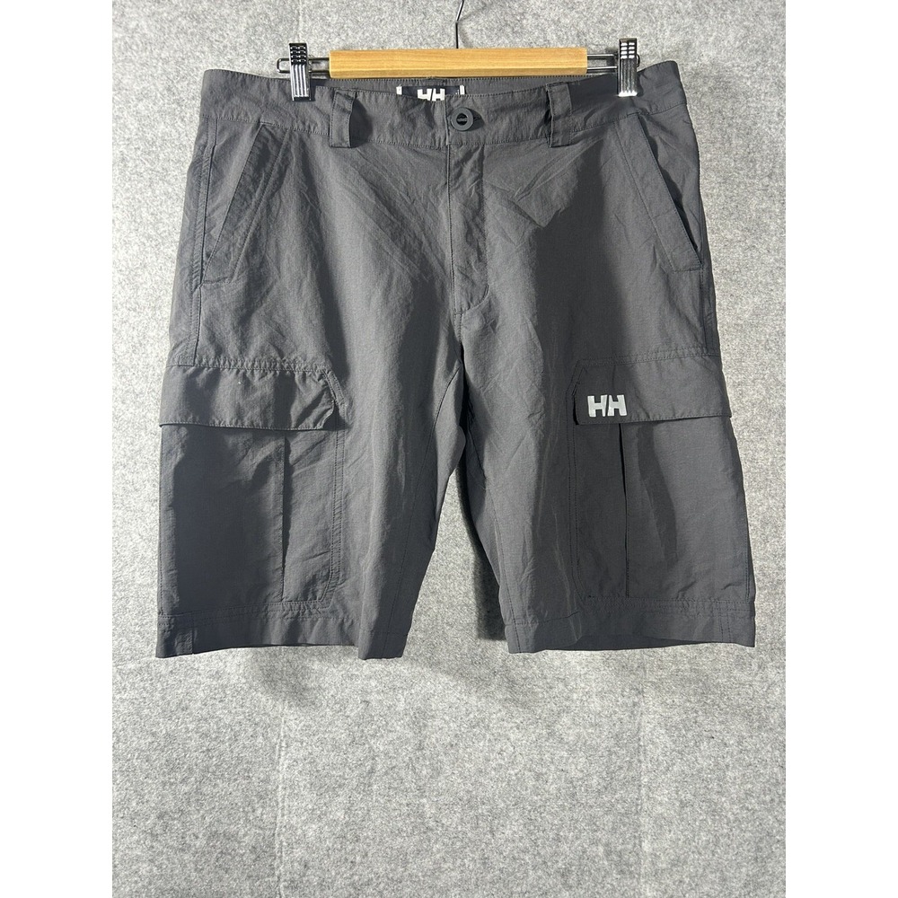 Helly Hansen HH Men's Cargo Shorts Gray Ripstop Outdoor Hiking Size 34 Like New